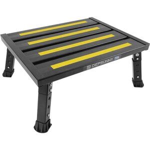 Adjustable Height Aluminum RV Step, Stable Foldable Platform Step Stool,Non-Slip
